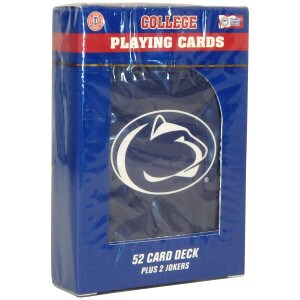 playing cards with athletic logo image